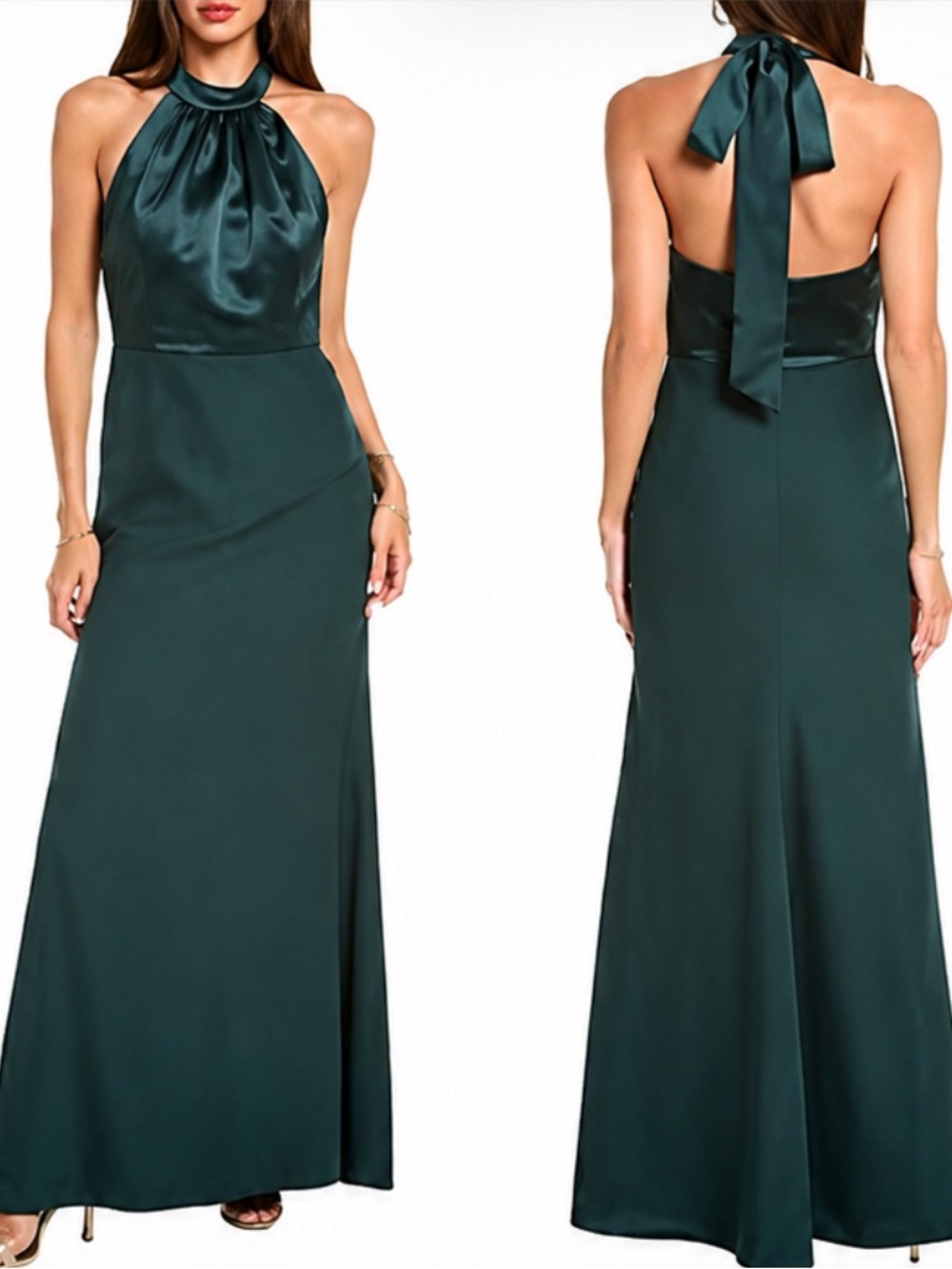 After Six 6834 High-Neck Open-Back Maxi Size 4 NWTWD